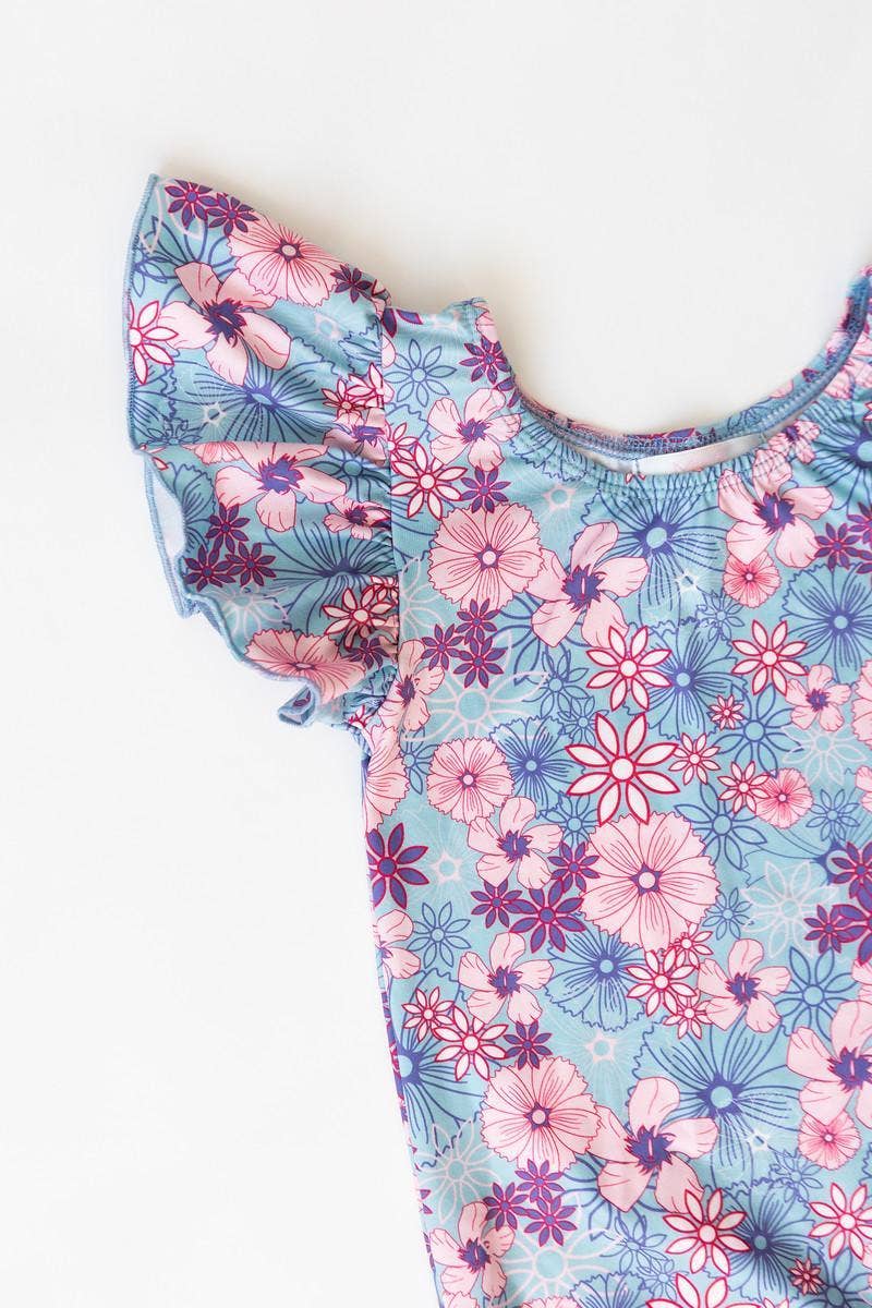 Love Blooms  Flutter Sleeve Leotard