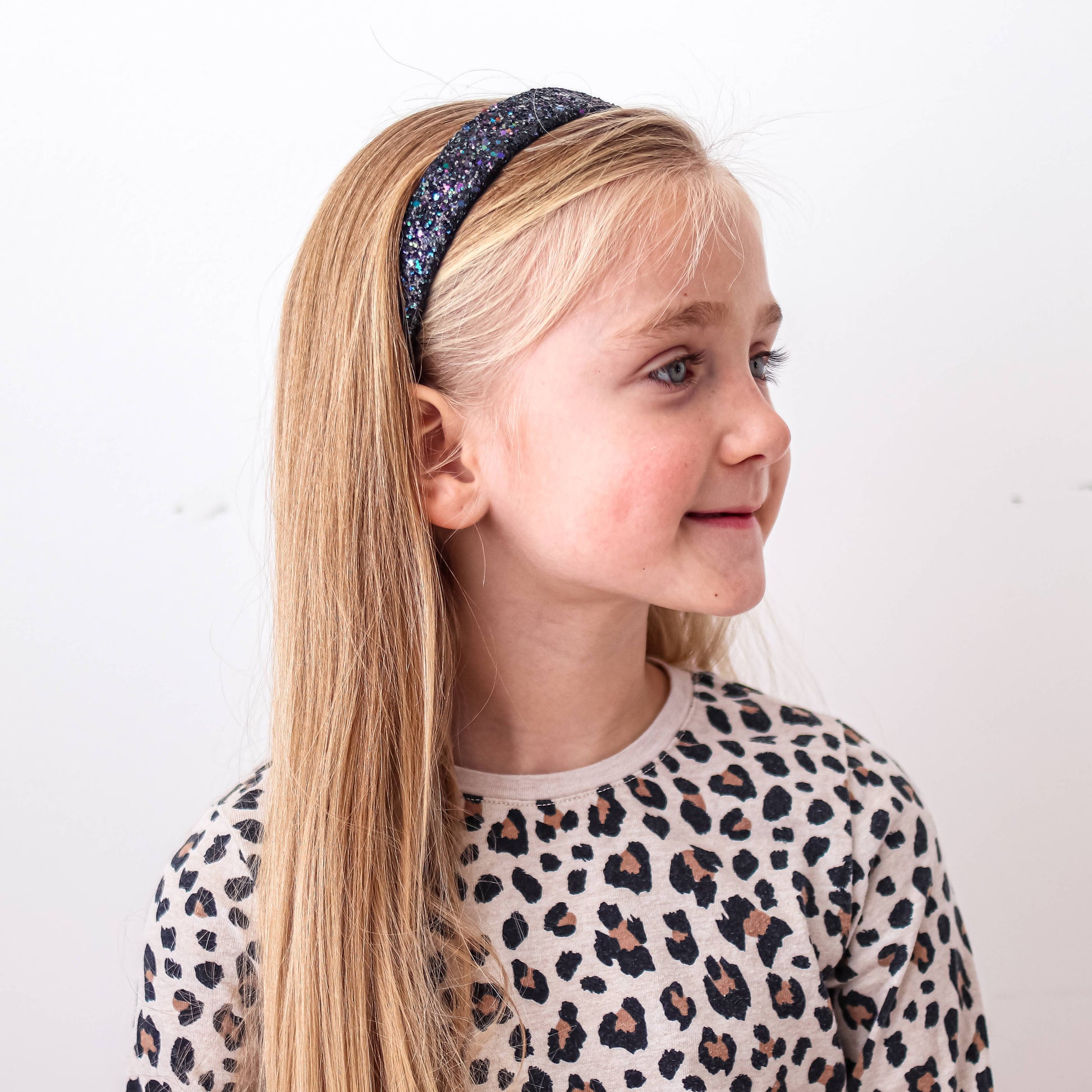 Kids Tapered Glitter Headband | Pink or Gold