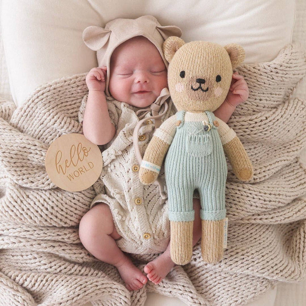 Charlie the Honey Bear Hand-Knit Doll, Gives 10 Meals