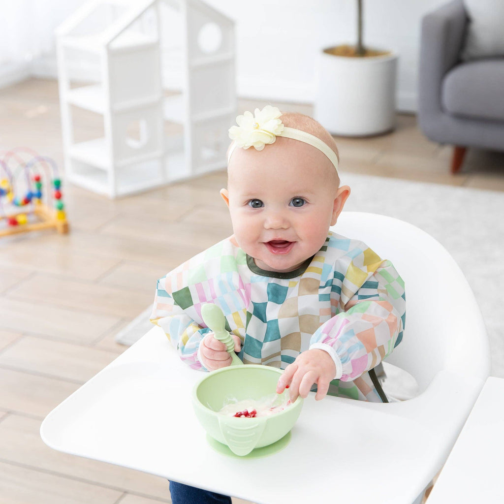 Sleeved Bib: Motley Check