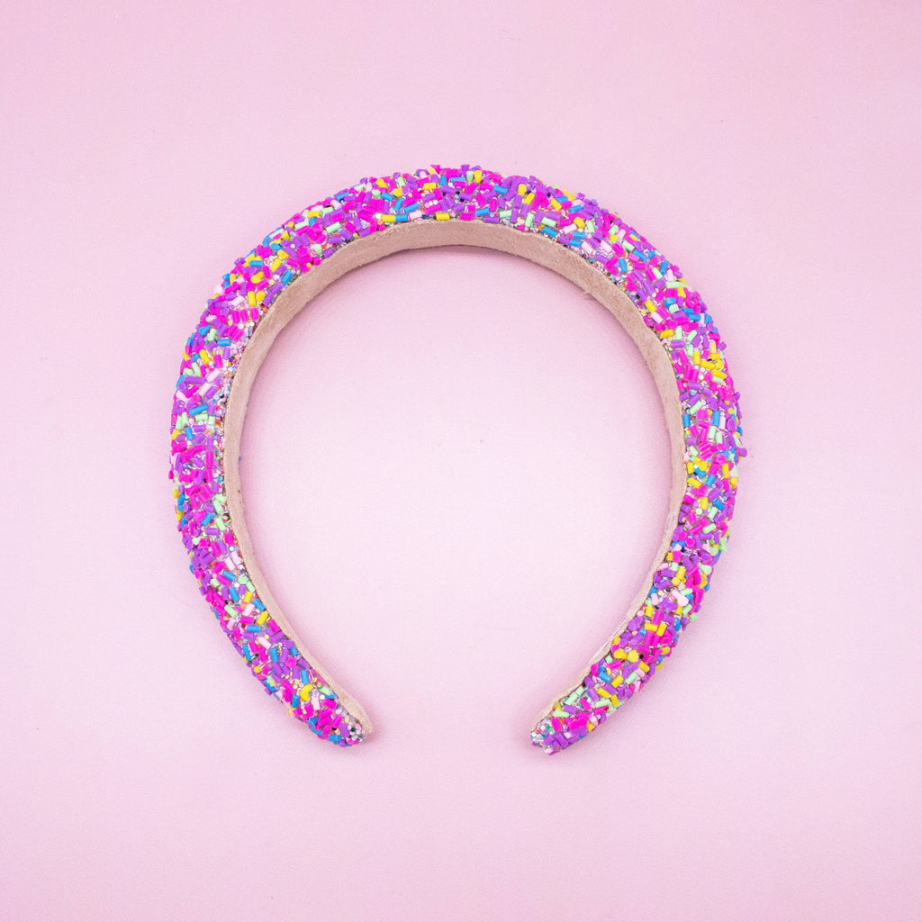 Kids Padded Sprinkle Headband | Pink or Light Blue
