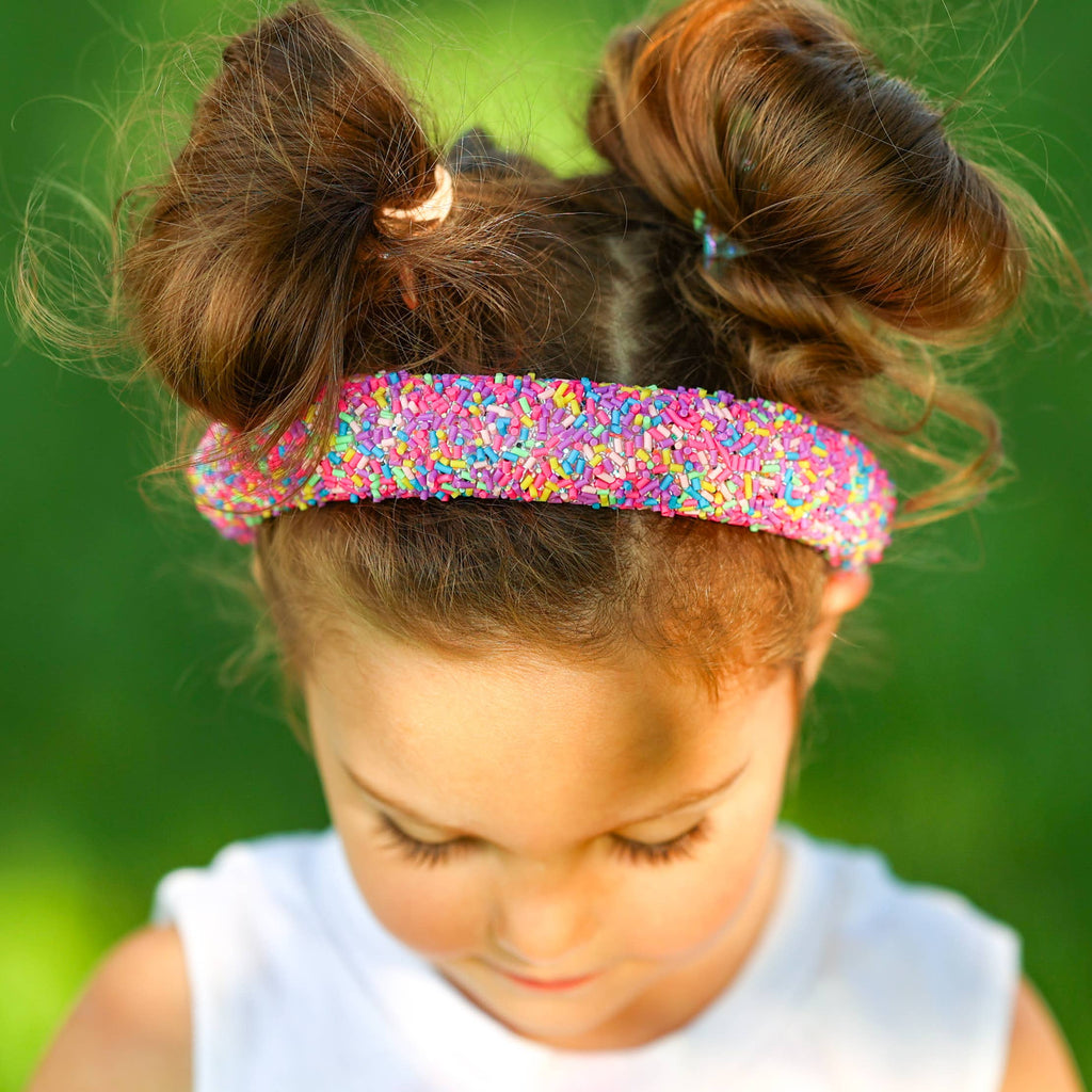 Kids Padded Sprinkle Headband | Pink or Light Blue