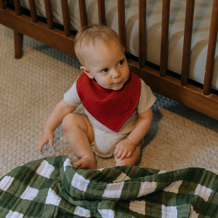 Rose Muslin Bandana Bibs Set