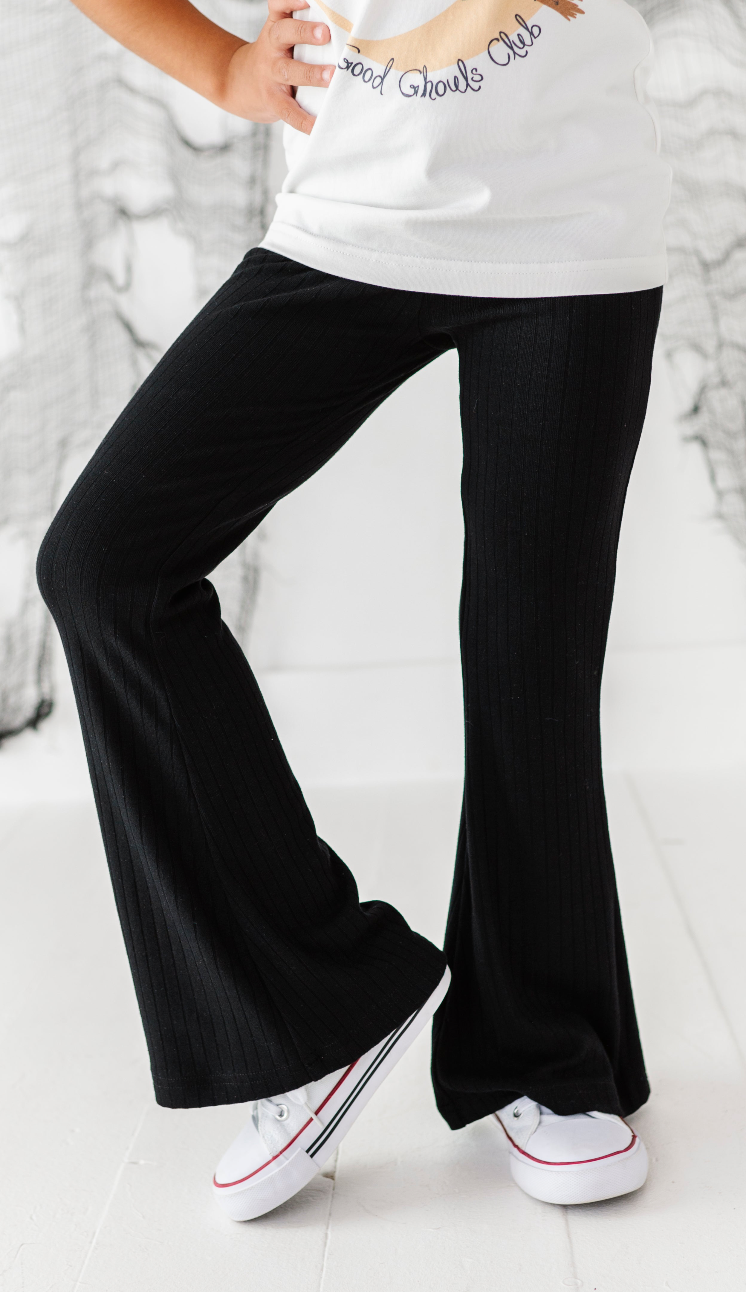 Midnight Rib Flare Pants
