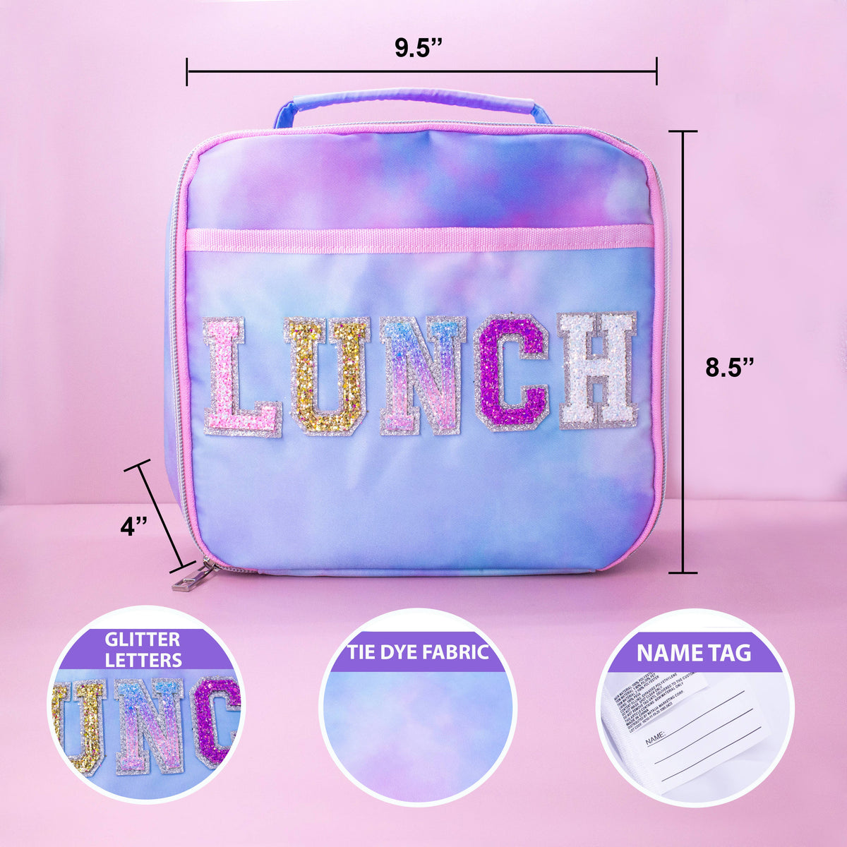 Tie Dye Glitter Lunchbox