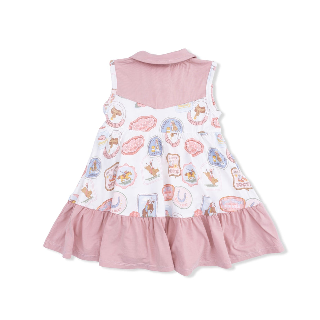 Pink Rodeo Cowgirl Bodysuit Dress