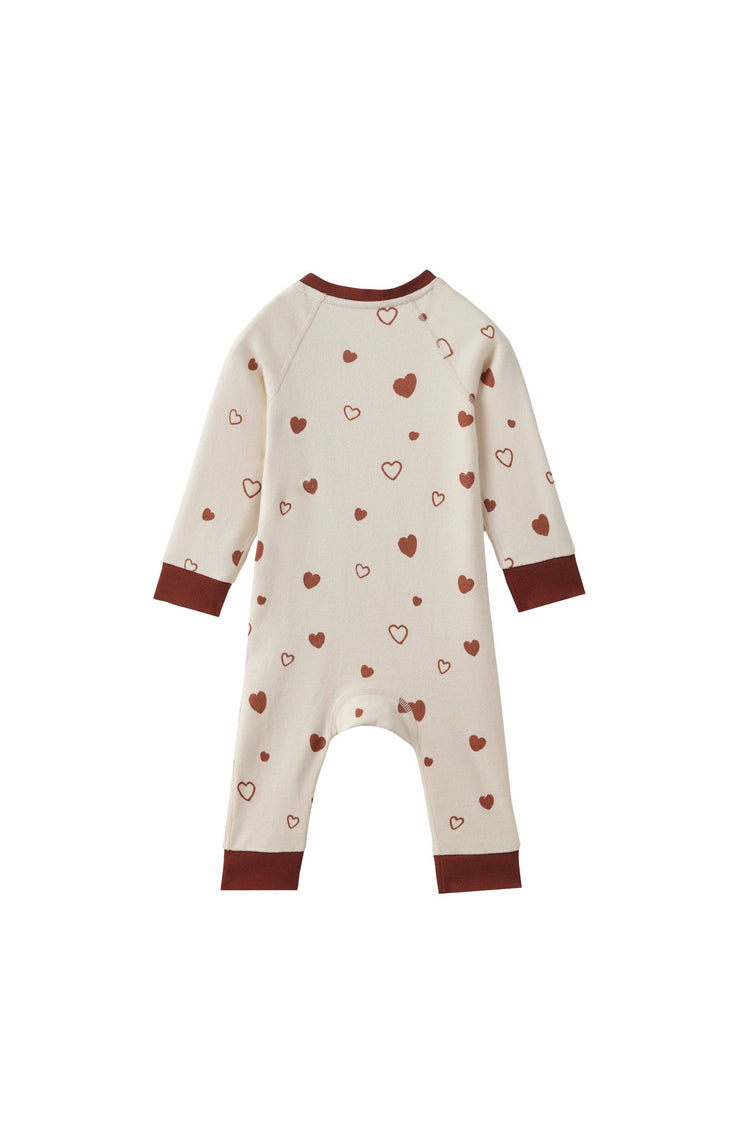 Baby Organic Cotton Zip-up Sleeper-Hearts