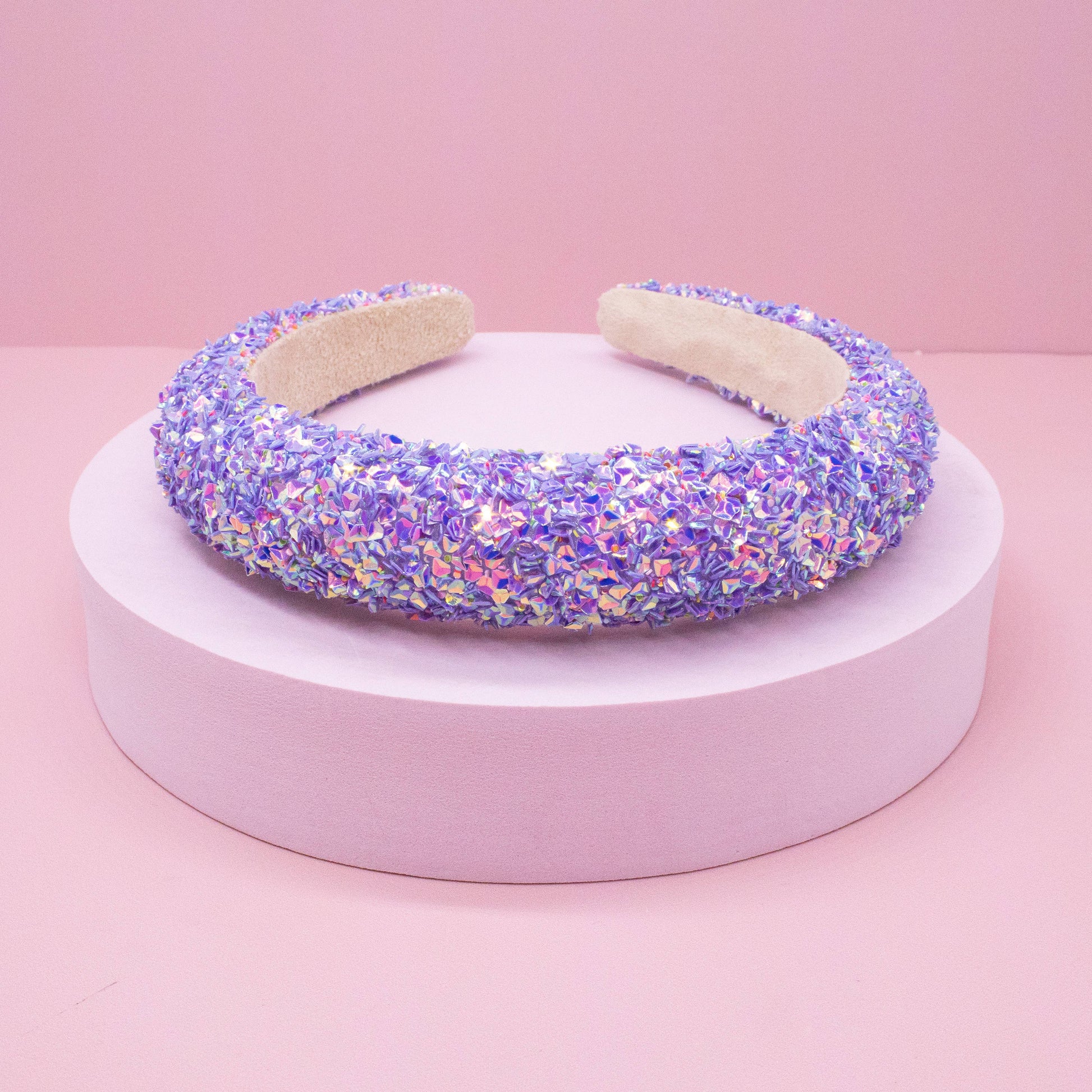 Kids Padded Chunky Sequin Headband | Blue or Multi-Color