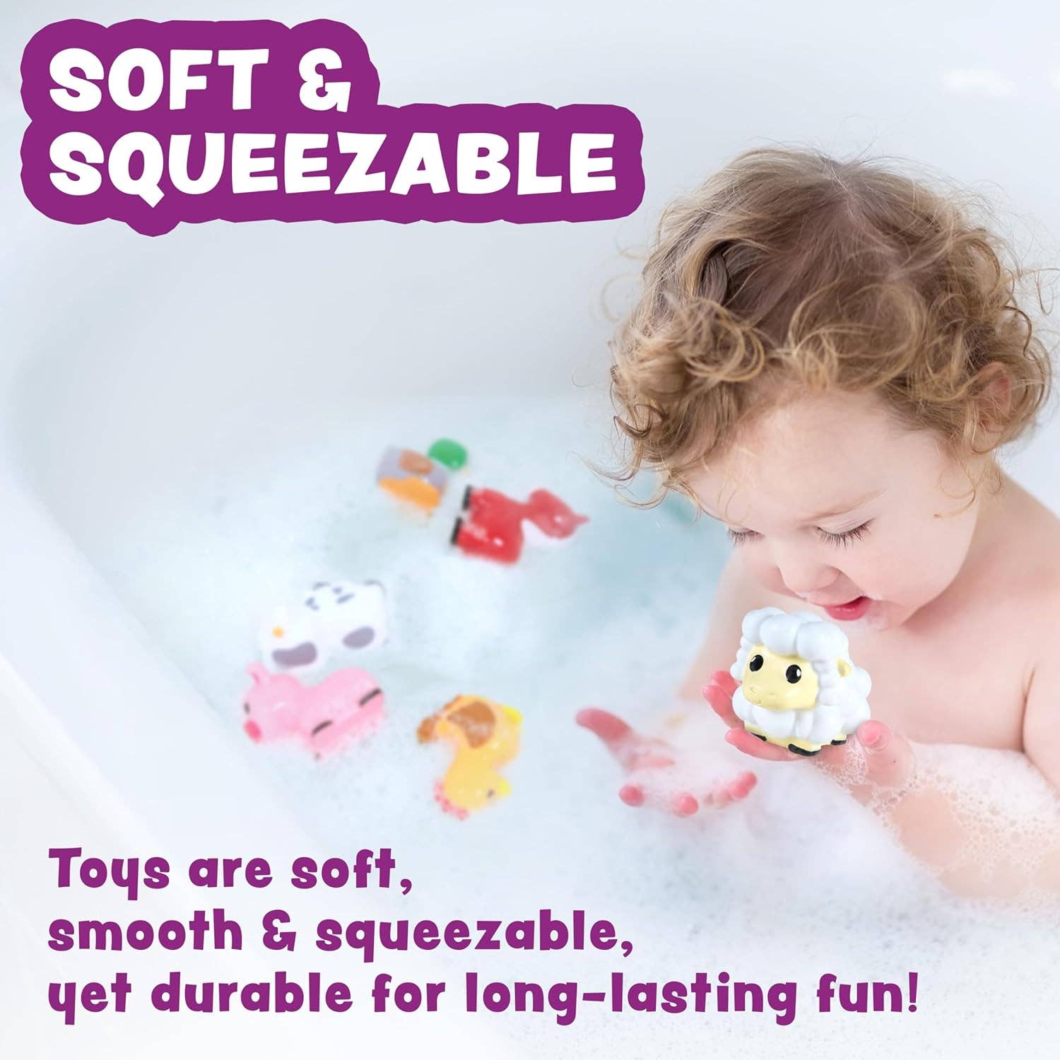 Tub Works® Barnyard™ Mold Free Bath Toys, 6 Pack