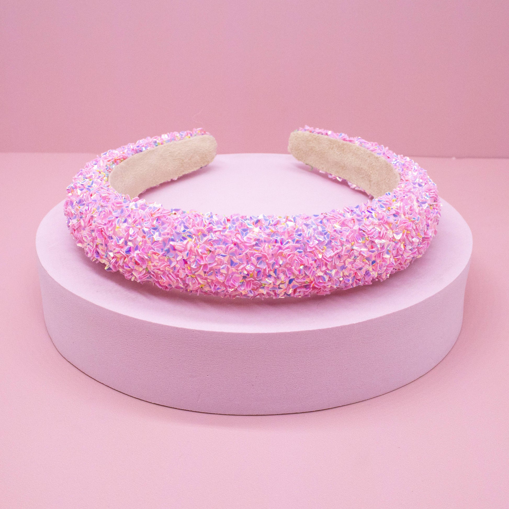 Kids Padded Chunky Sequin Headband | Blue or Multi-Color
