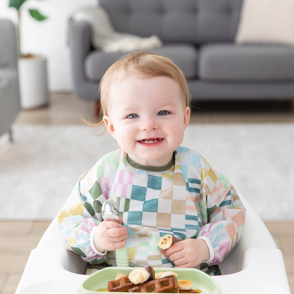 Sleeved Bib: Motley Check