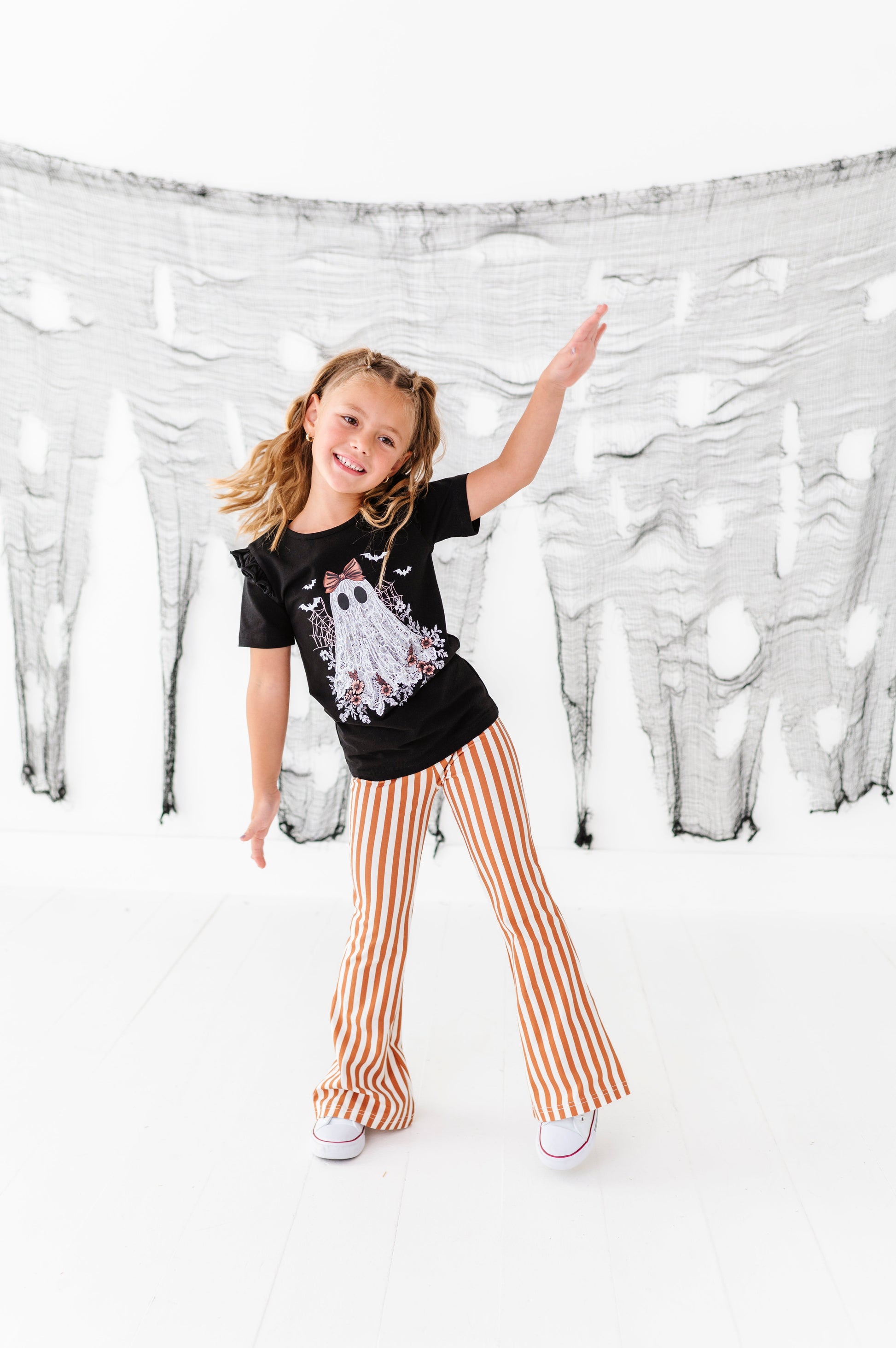 Rust Stripe Flare Pants