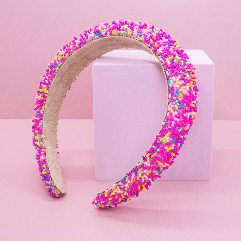 Kids Padded Sprinkle Headband | Pink or Light Blue