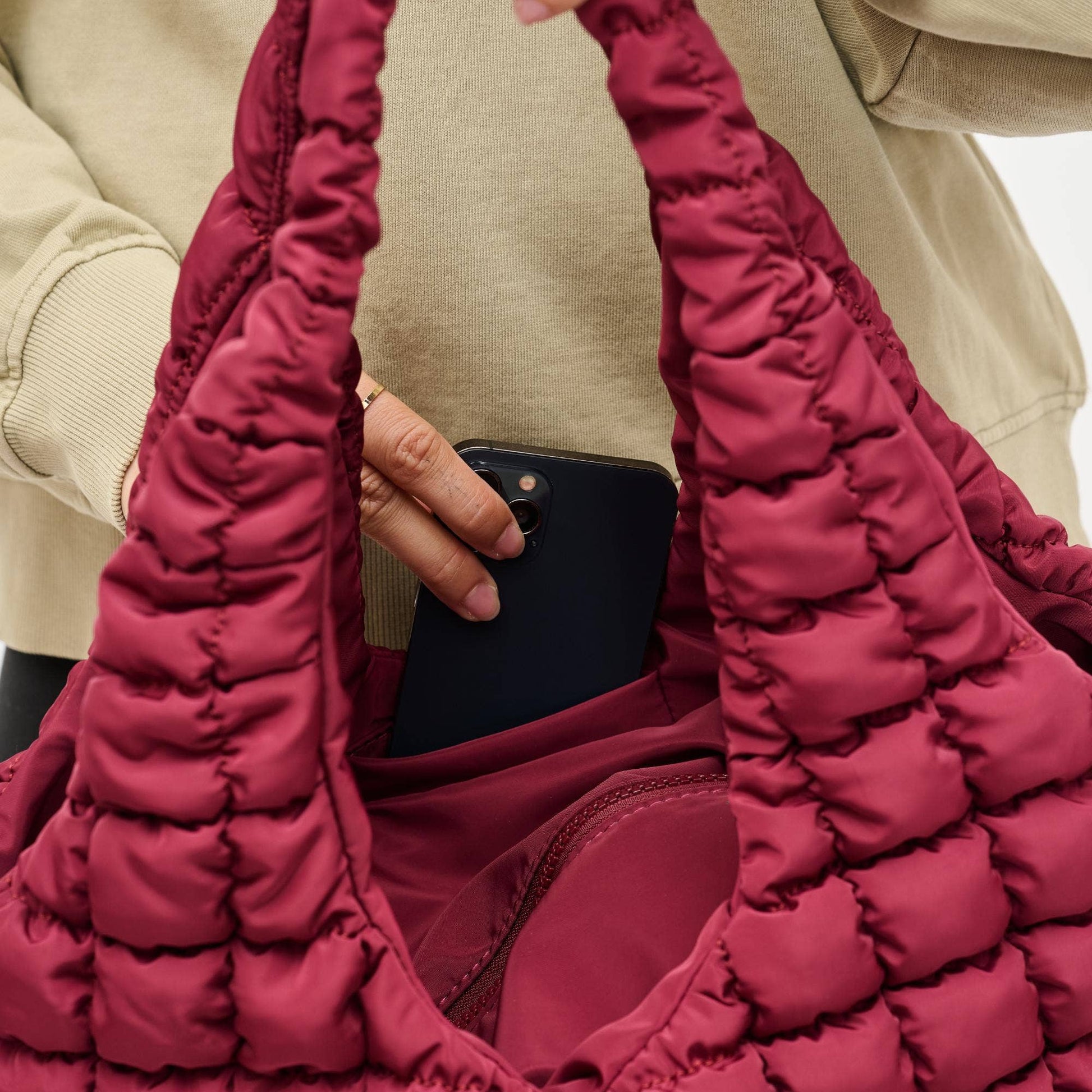 Elevate - Quilted Puffer Nylon Hobo