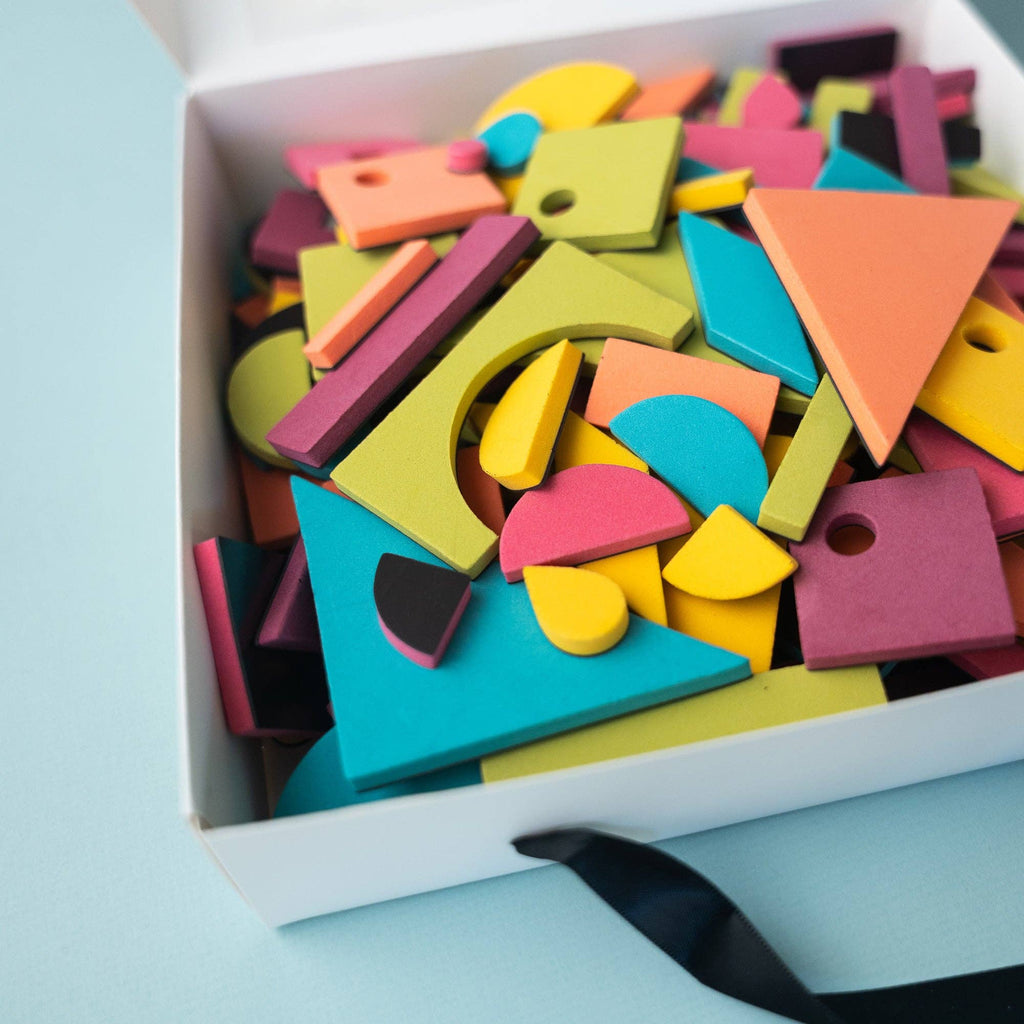 198-Piece Magnetic Shapes Set for Kids | Creative STEM Learning Play - Rainbow Pop