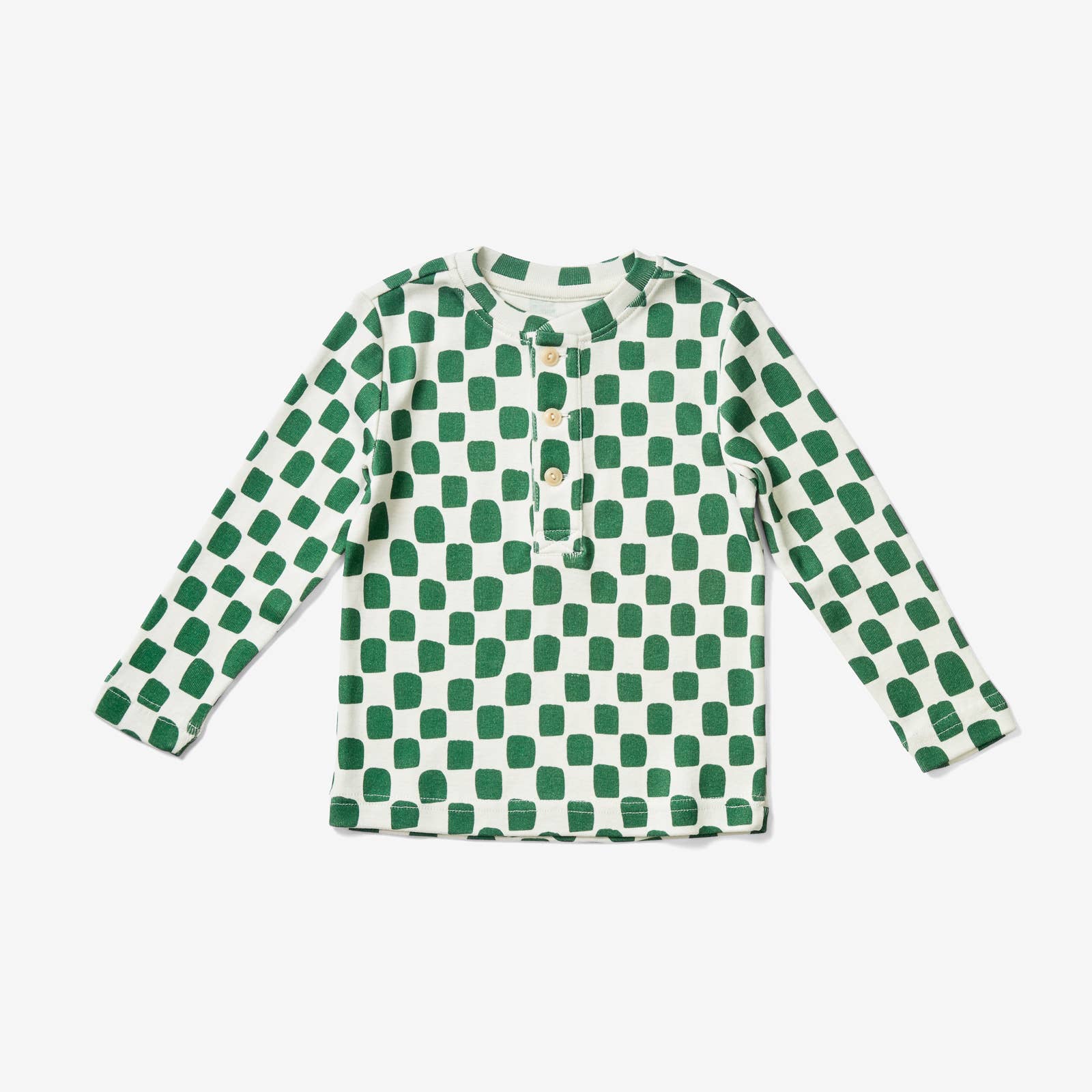 Checkered Long Sleeve Henley