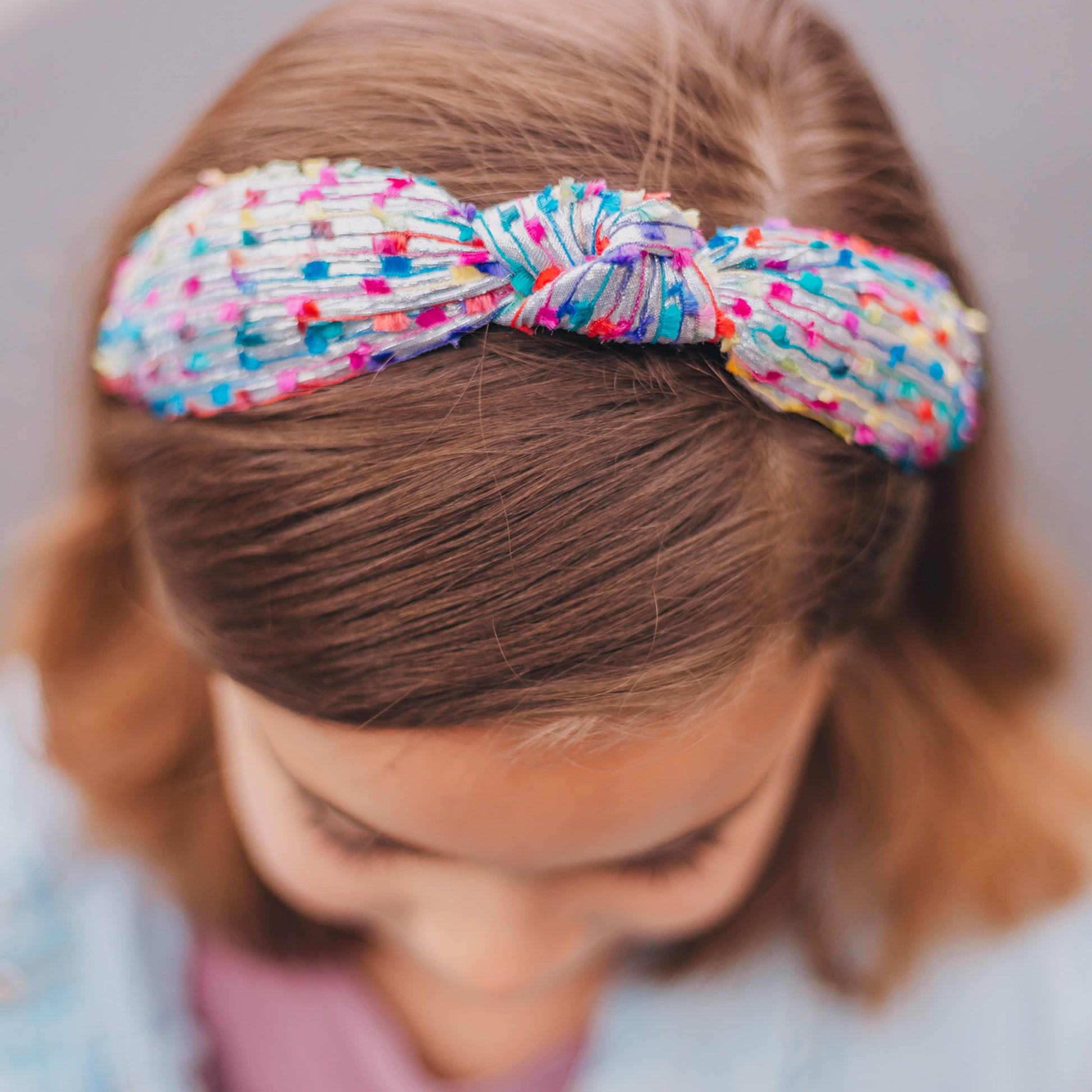 Kids Knot Confetti Headband | Pink or Aqua