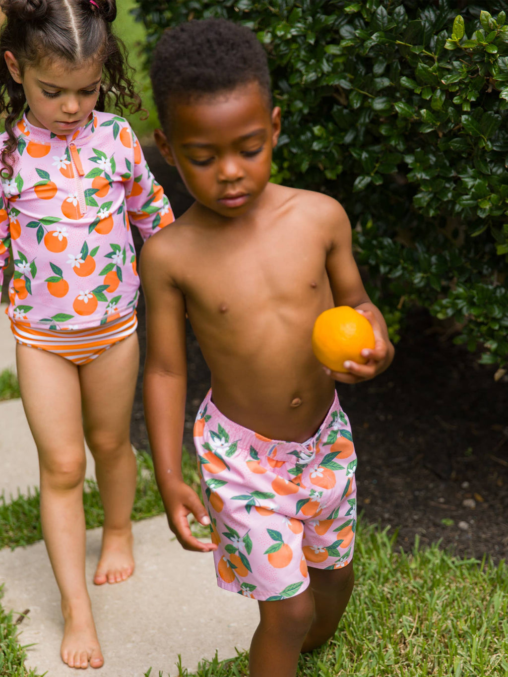 Orange You The Sweetest Swim Trunks