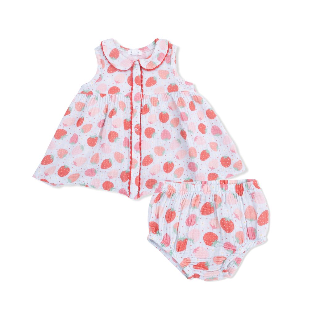 Strawberry Bliss Dress with Bloomer