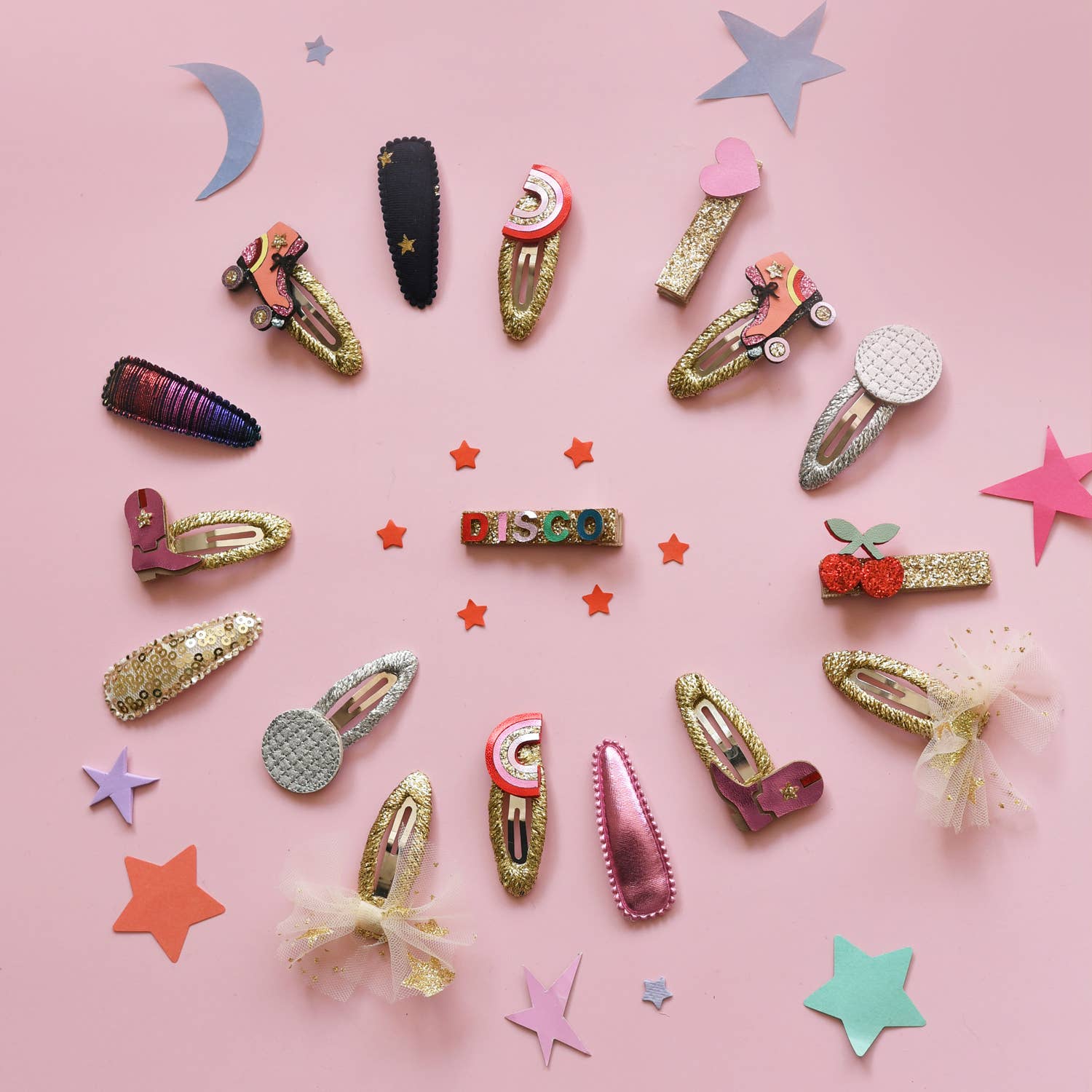 Disco Rainbow Clips