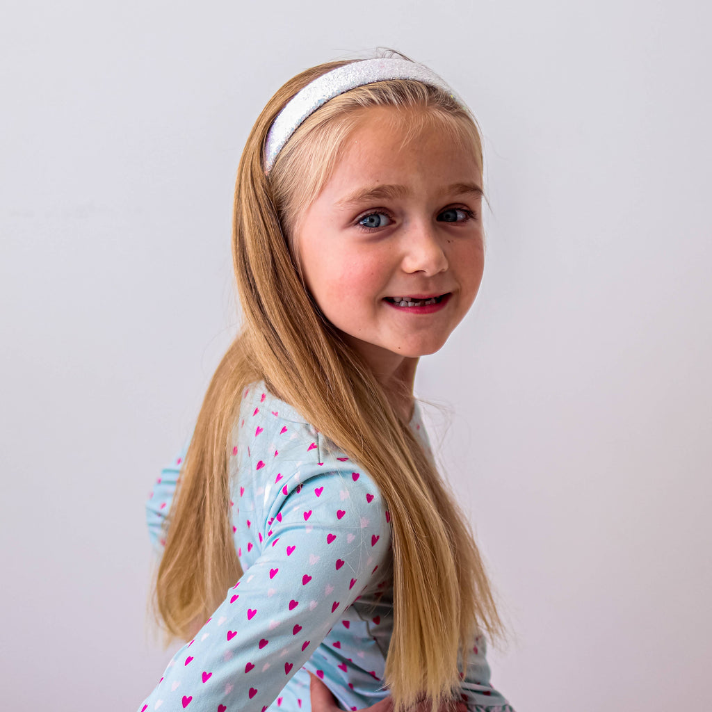 Kids Tapered Glitter Headband | Pink or Gold