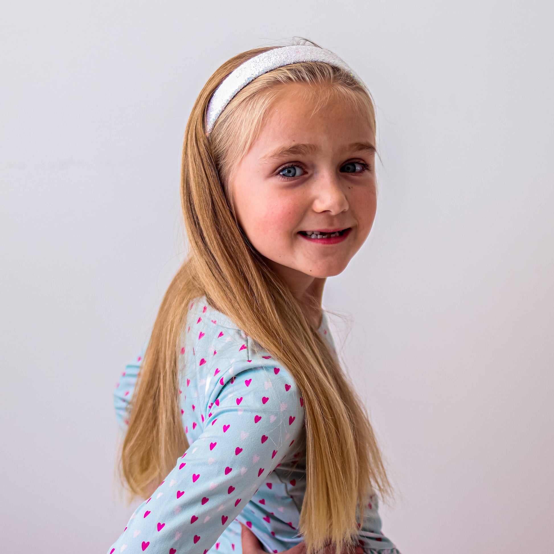 Kids Tapered Glitter Headband | Pink or Gold