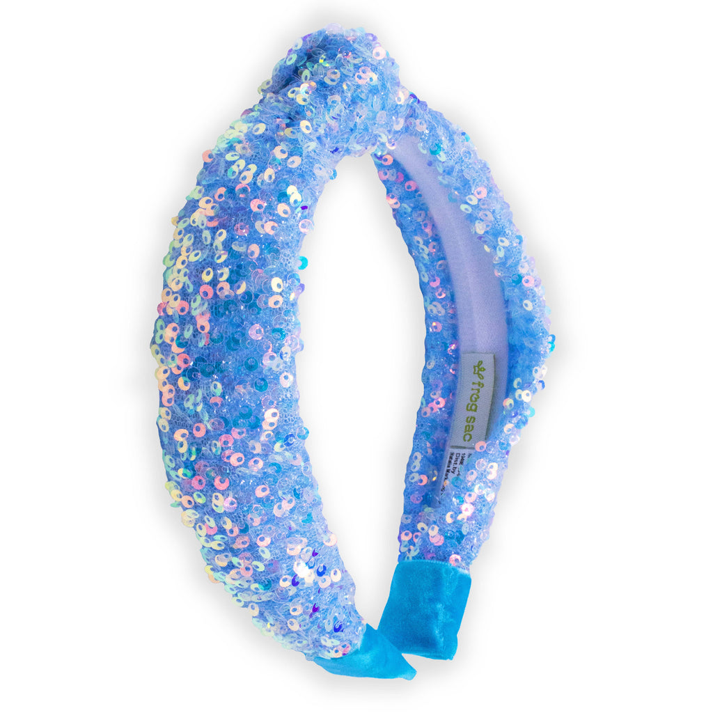 Kids Sequin Knot Headband | Purple or Rainbow