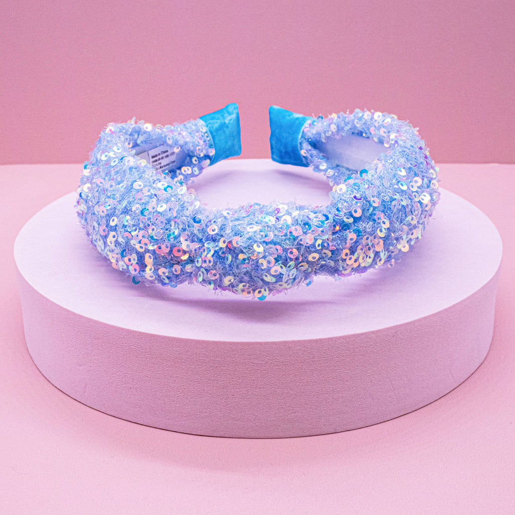 Kids Sequin Knot Headband | Purple or Rainbow