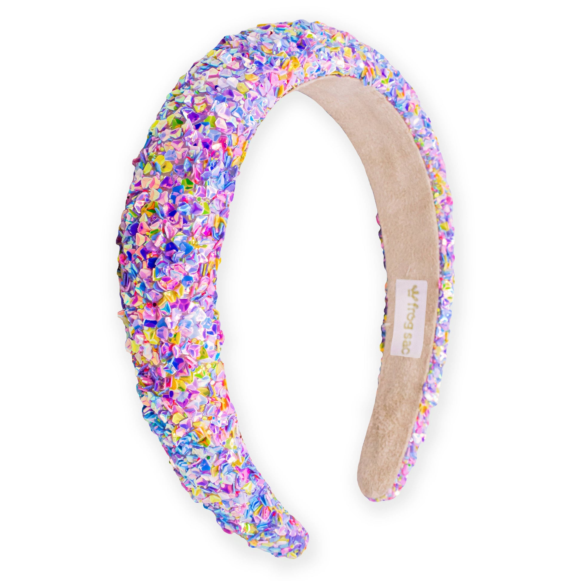 Kids Padded Chunky Sequin Headband | Blue or Multi-Color