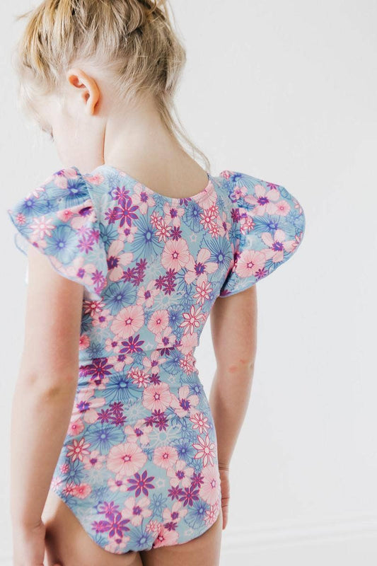 Love Blooms  Flutter Sleeve Leotard