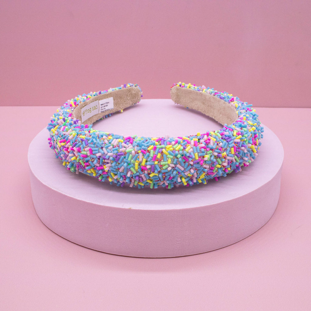 Kids Padded Sprinkle Headband | Pink or Light Blue