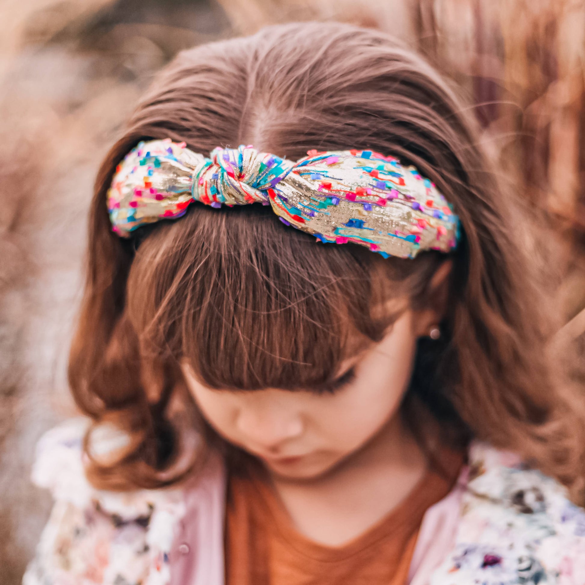 Kids Knot Confetti Headband | Pink or Aqua