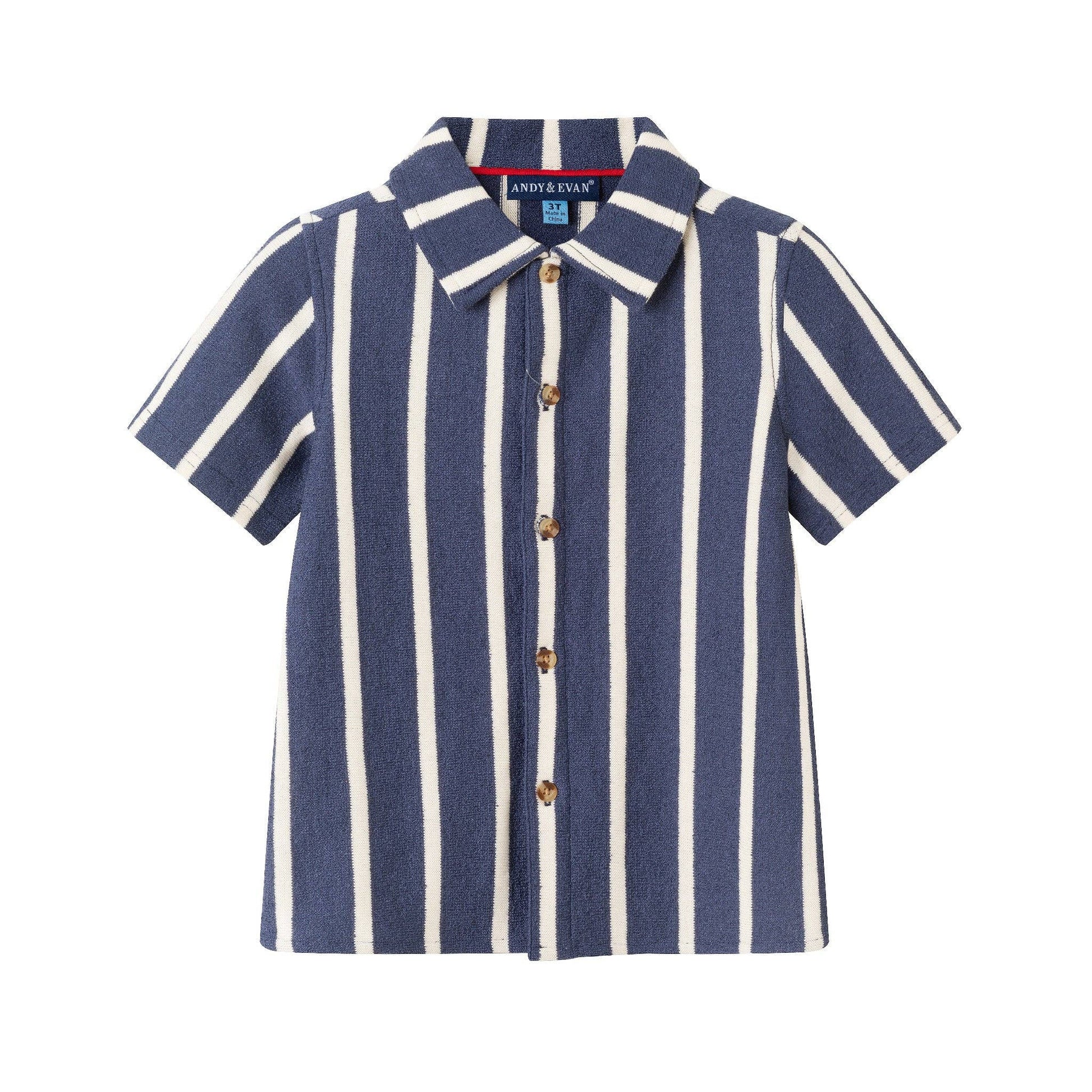 Textured Terry Shirt & Short Set