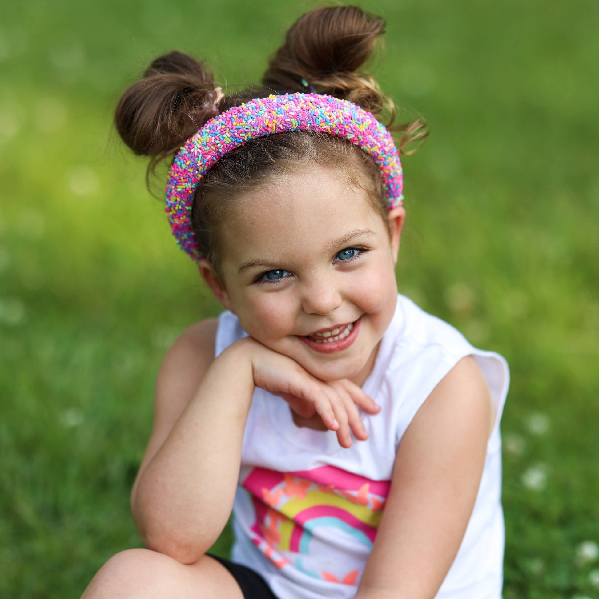 Kids Padded Sprinkle Headband | Pink or Light Blue