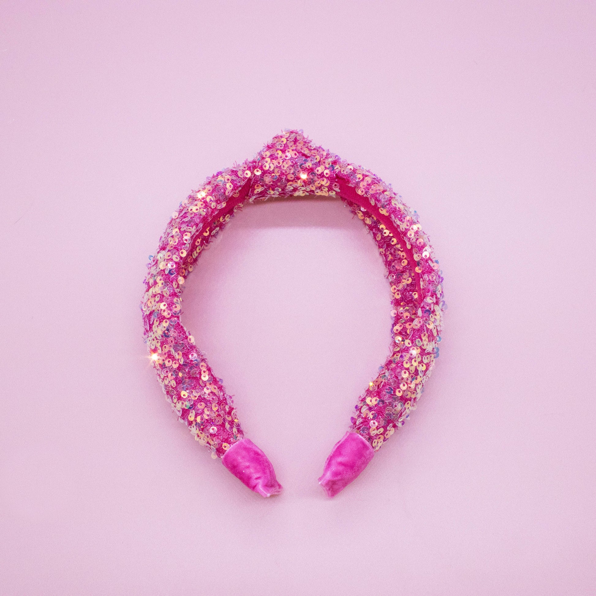 Kids Sequin Knot Headband | Purple or Rainbow
