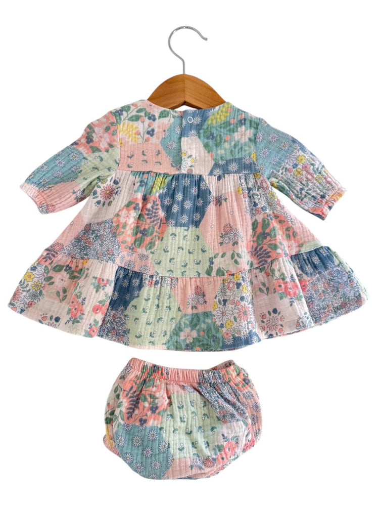 Patchwork Ruffle Tiered Dress & Bloomer