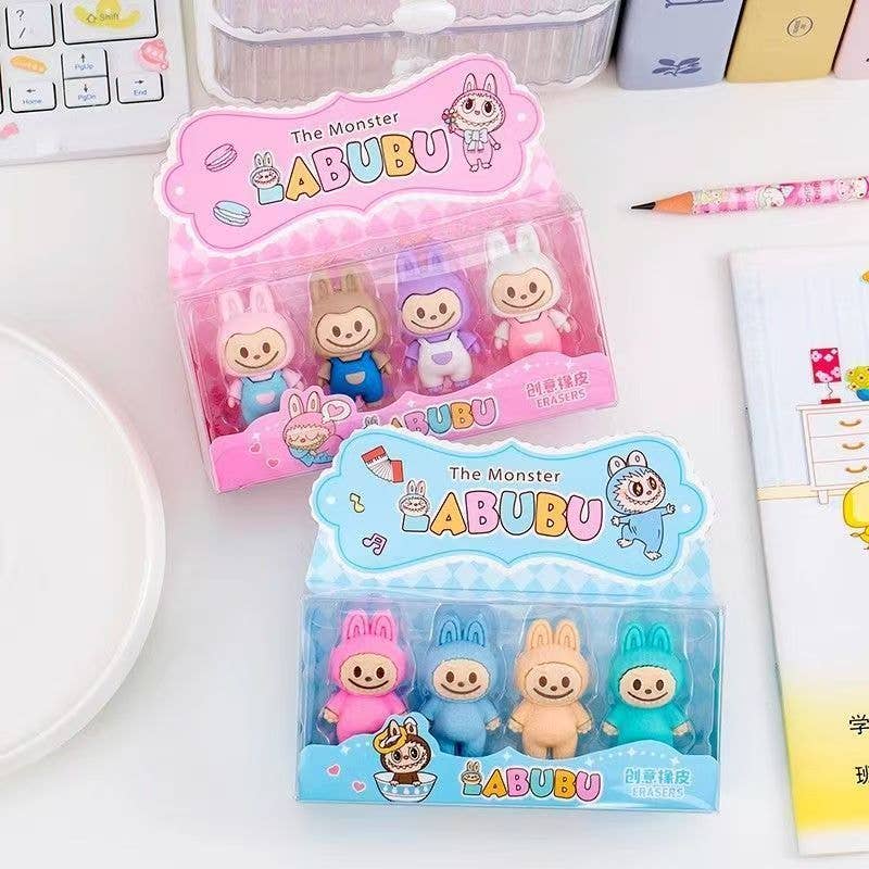 Labubu Erasers 4 Pack
