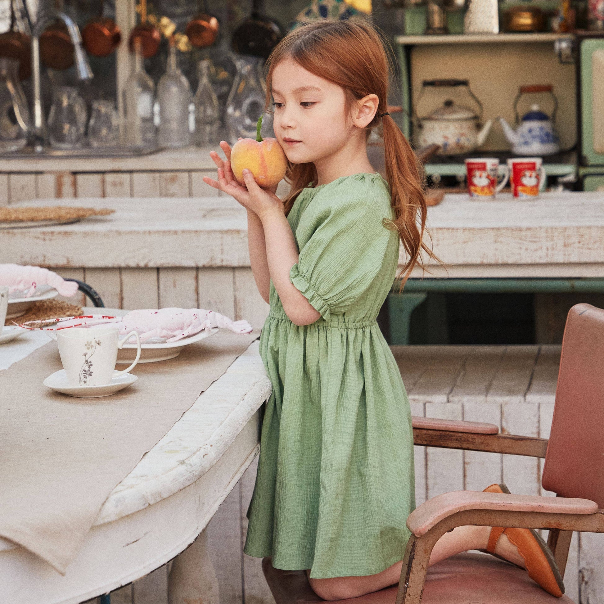 Tulip Embroidery Smocked Dress