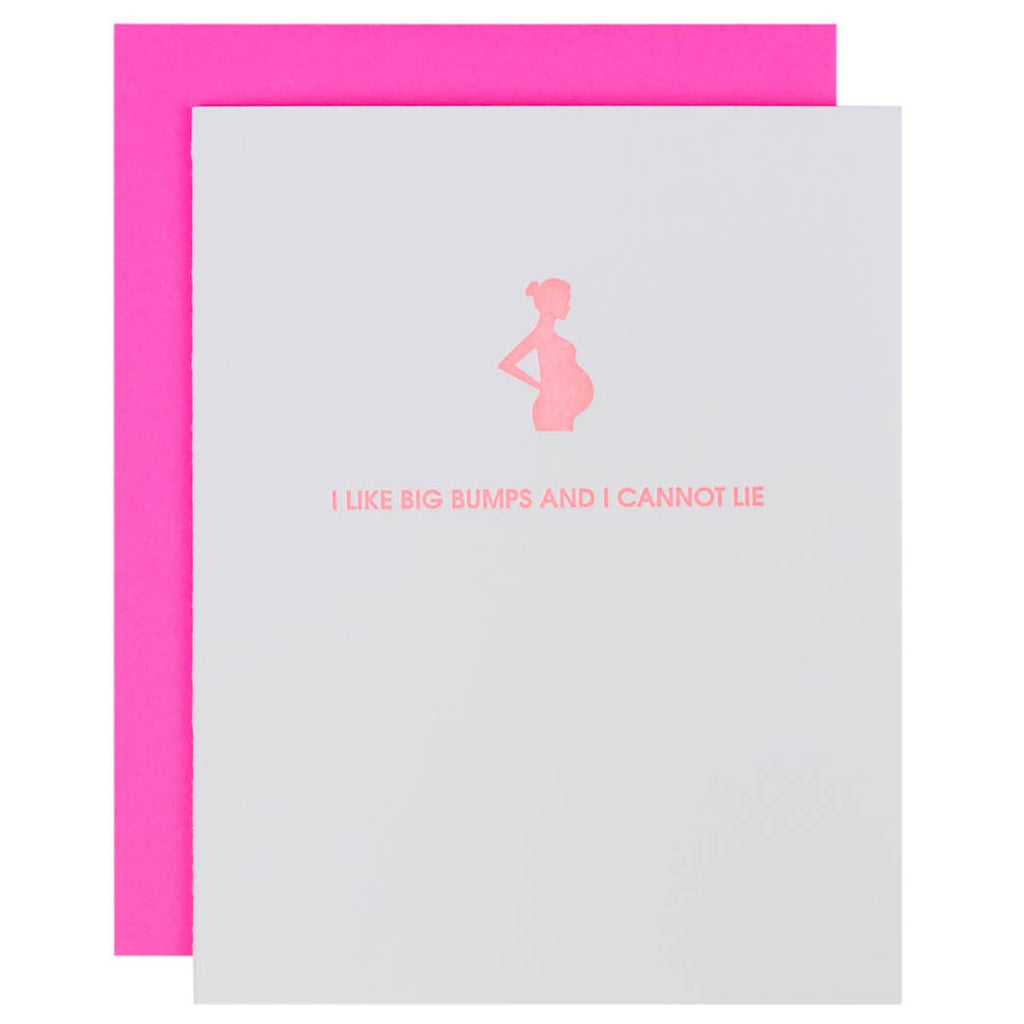 I Like Big Bumps - New Baby Letterpress Greeting Card