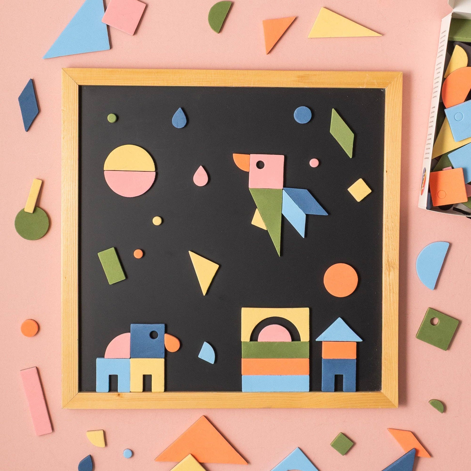 198-Piece Magnetic Shapes Set for Kids | Creative STEM Learning Play - Rainbow Mod