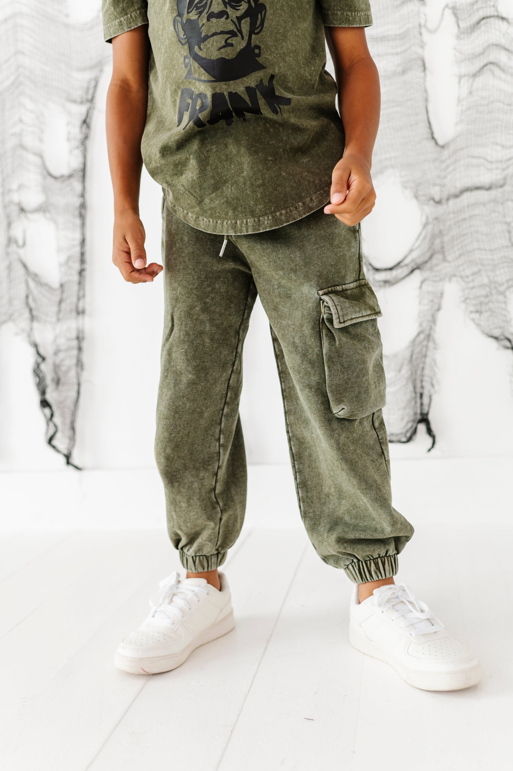 Olive Vintage Cargo Joggers