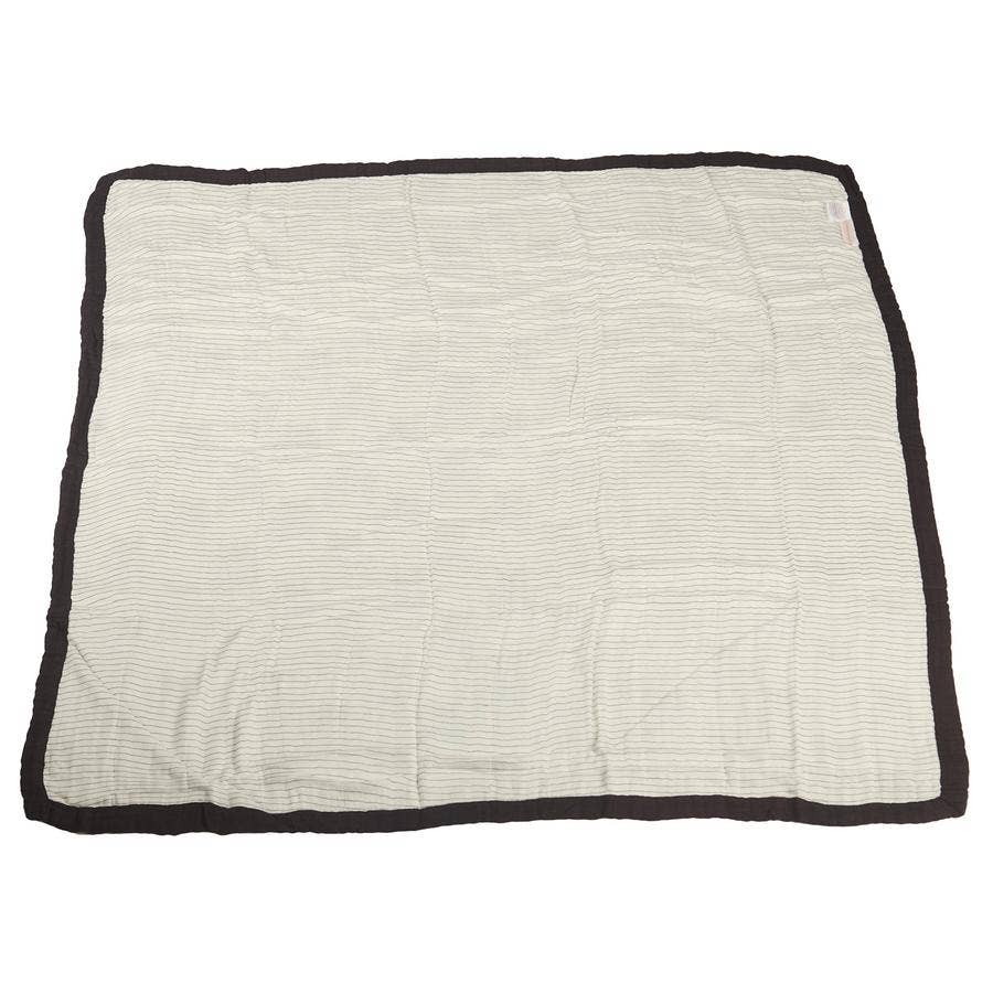Peek-A-Boo Cats + Pencil Stripe Bamboo Muslin Blanket | Newcastle Classics