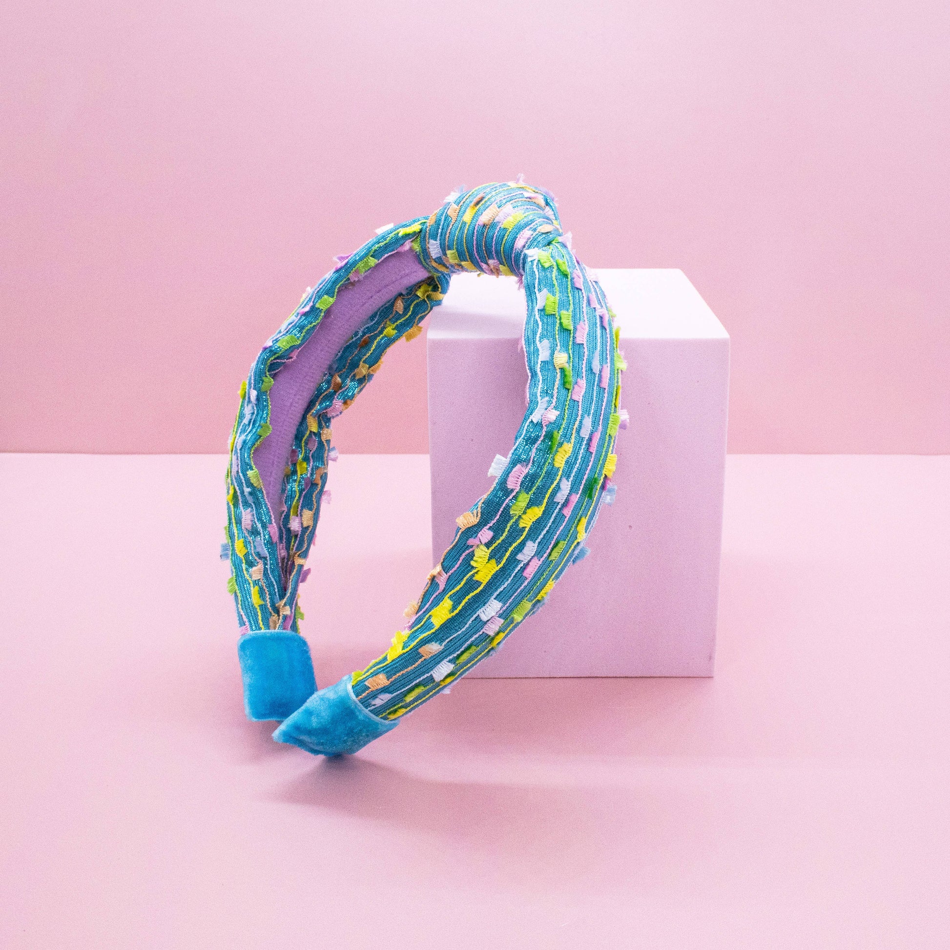 Kids Knot Confetti Headband | Pink or Aqua