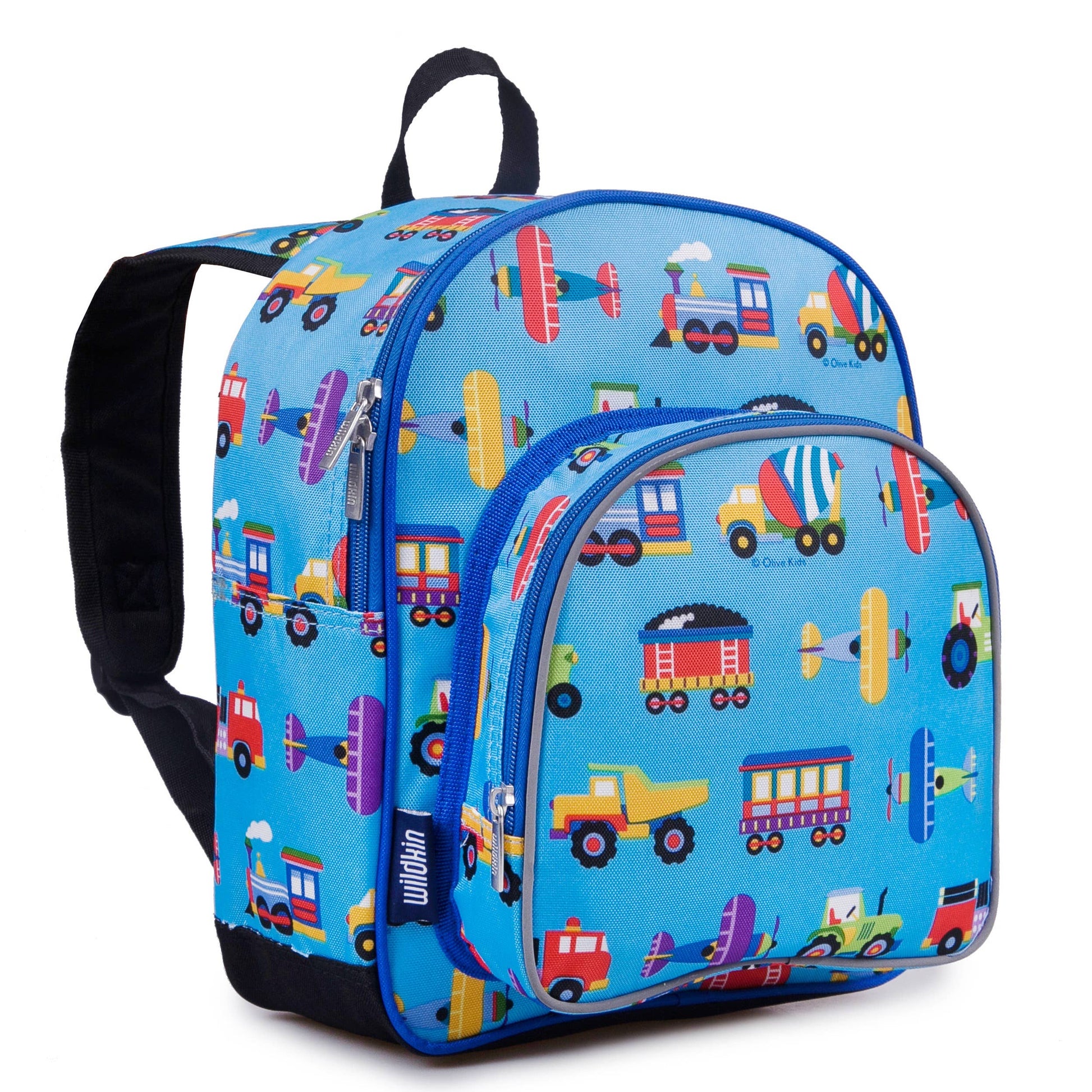Trains Planes and Trucks Backpack - 12 Inch