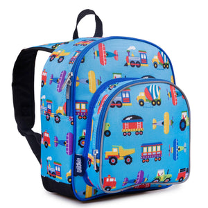 Trains Planes and Trucks Backpack - 12 Inch