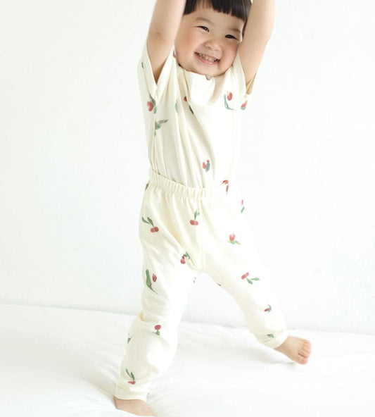 Organic Cotton Legging-Berry Garden