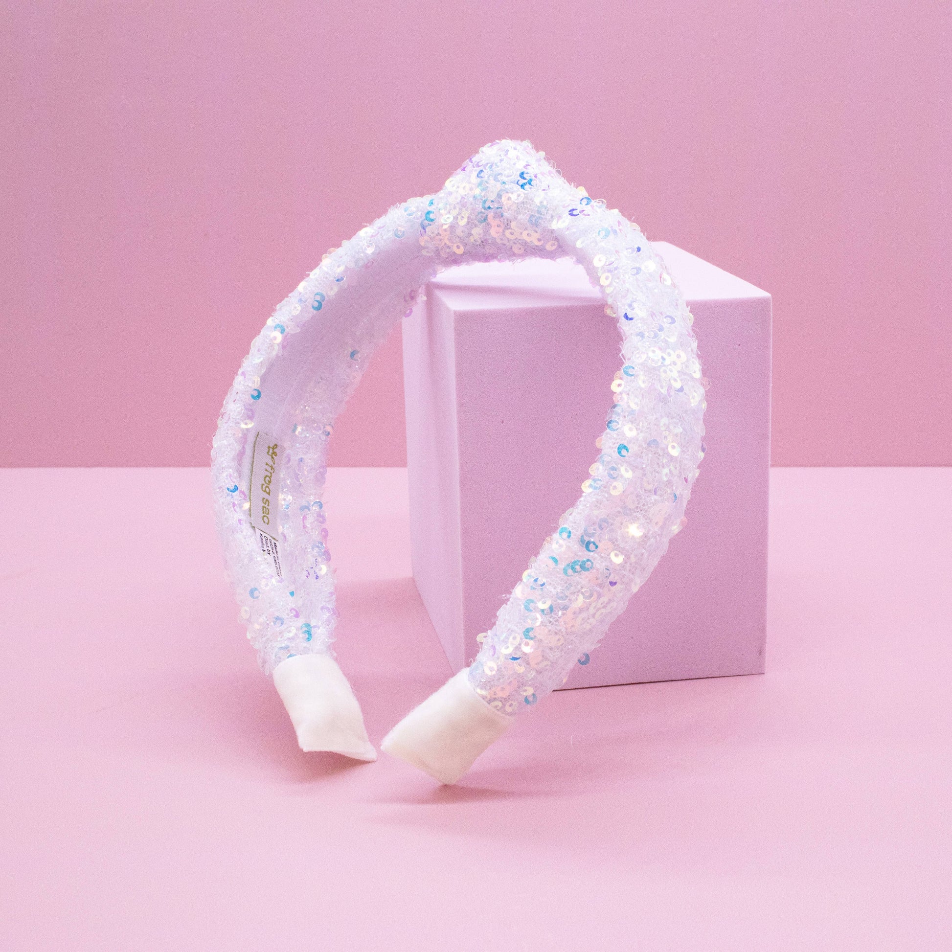 Kids Sequin Knot Headband | Purple or Rainbow