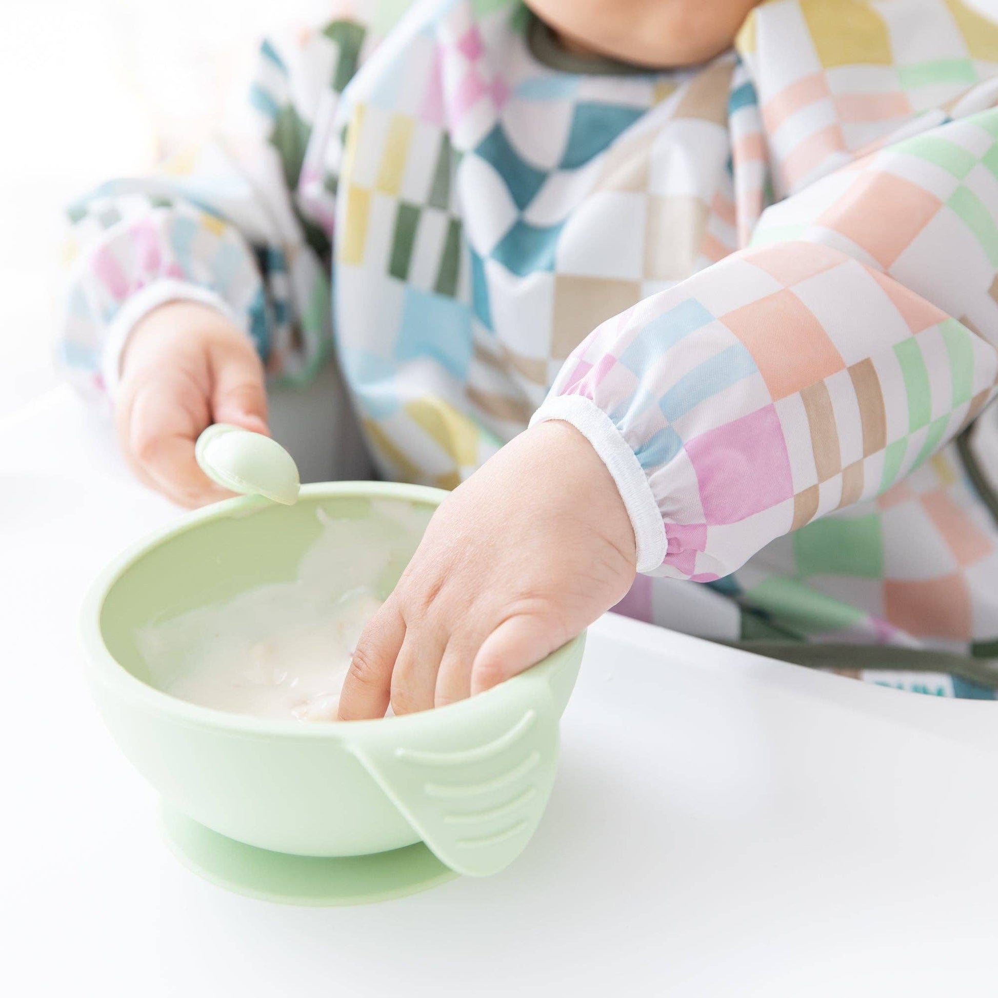 Sleeved Bib: Motley Check