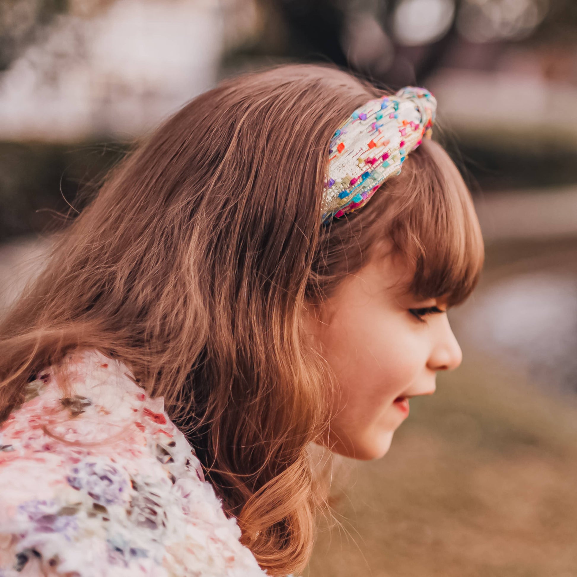 Kids Knot Confetti Headband | Pink or Aqua