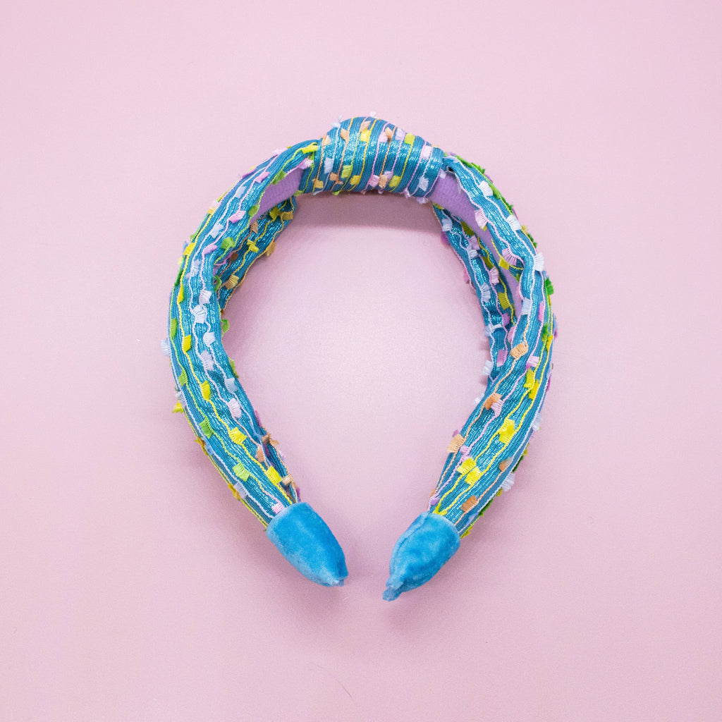 Kids Knot Confetti Headband | Pink or Aqua